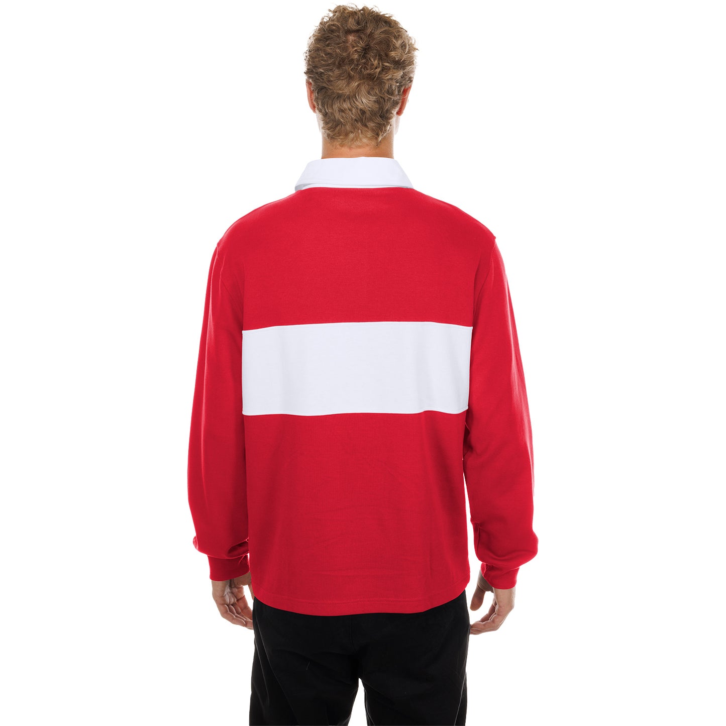 Ohio State Buckeyes New Era Colorblock Rugby T-Shirt - Back