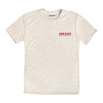 Ohio State Buckeyes Campus Icons Oatmeal T-Shirt - Front View