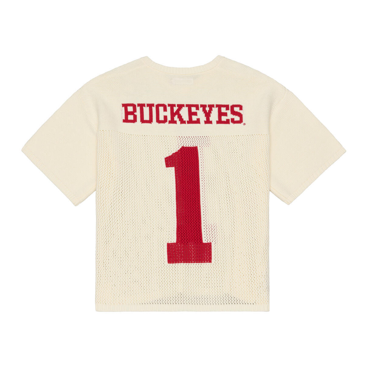 Ladies Ohio State Buckeyes M&N Retro Sweater Jersey - Back view
