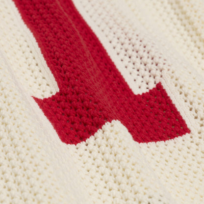 Ladies Ohio State Buckeyes M&N Retro Sweater Jersey - Front number bottom view