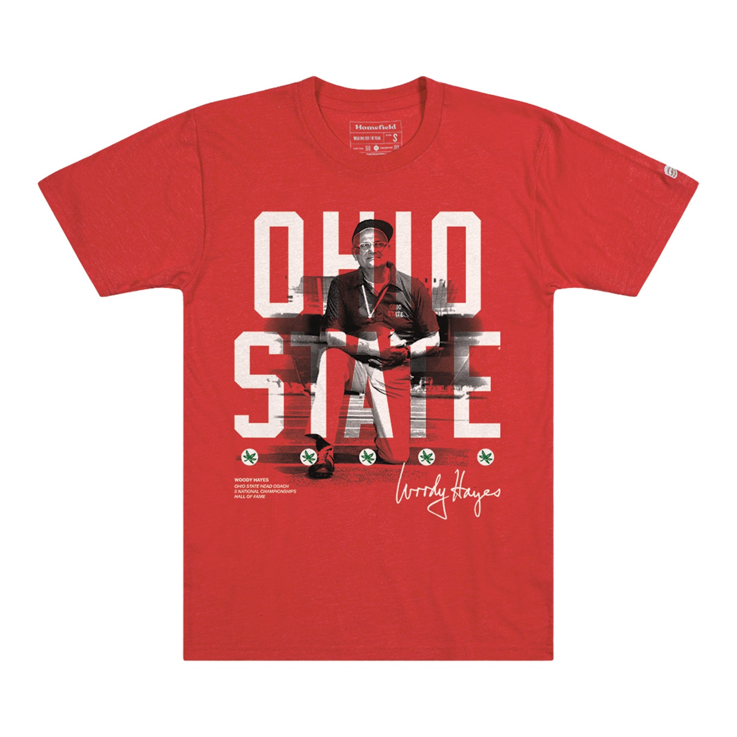 Ohio State Buckeyes Woody Hayes 75th Anniversary T-Shirt - Front View