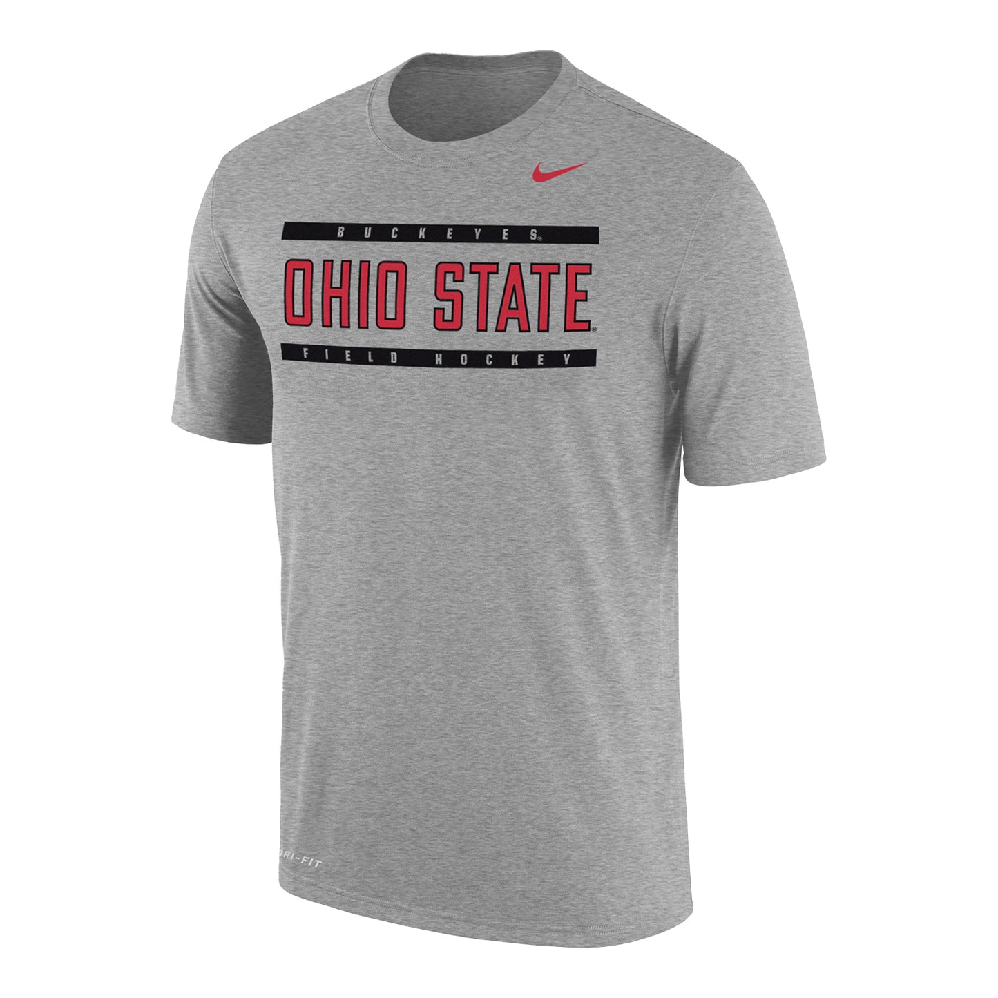 Ohio State Buckeyes Nike Essential Dri-FIT Field Hockey Gray T-Shirt - In Gray - Front View