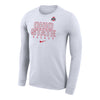 Ohio State Buckeyes Nike Legend Ice Hockey White Long Sleeve T-Shirt