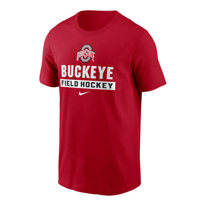 Ohio State Buckeyes Nike Field Hockey Scarlet Short Sleeve T-Shirt - Front View