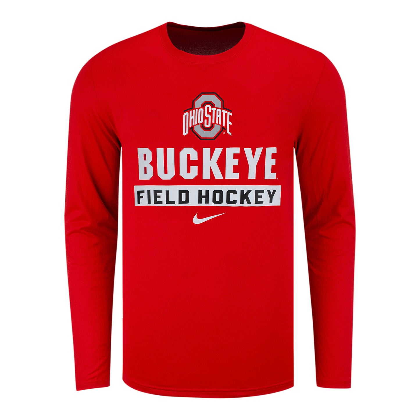 Ohio State Buckeyes Nike Long Sleeve Field Hockey Tee - Front View