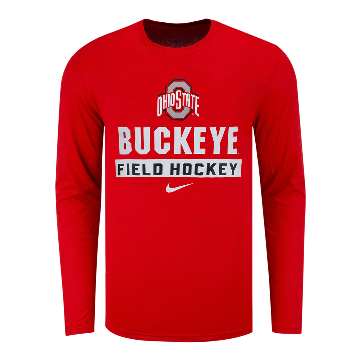 Ohio State Buckeyes Nike Long Sleeve Field Hockey Tee - Front View