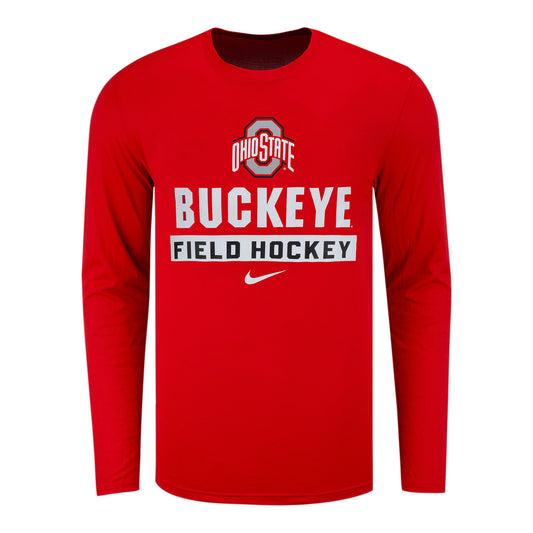 Ohio State Buckeyes Nike Long Sleeve Field Hockey Tee - Front View