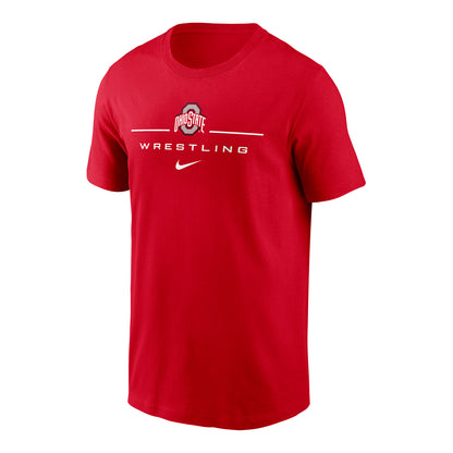 Ohio State Buckeyes Nike Momentum Wrestling Scarlet T-Shirt - Front View