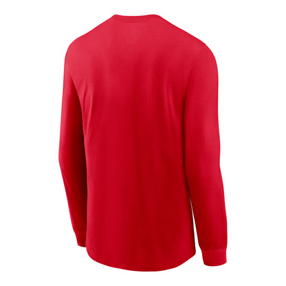 Ohio State Buckeyes Nike Top Shelf Hockey Long Sleeve Scarlet T-Shirt - Back View