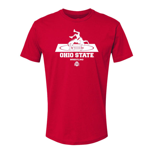 Ohio State Buckeyes Wrestling Scarlet T-Shirt - Front View