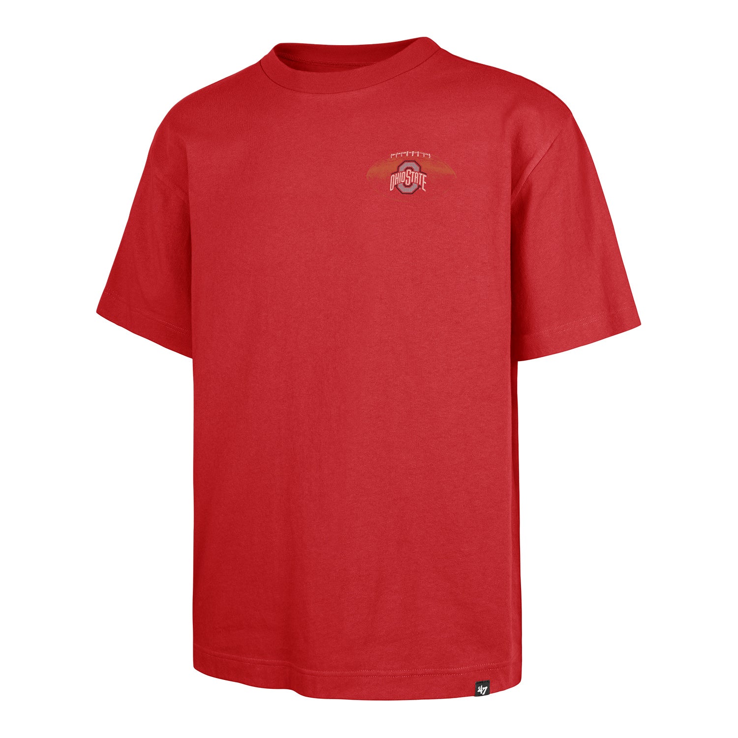 Ohio State Buckeyes 47 Brand Game On Football T-Shirt In Red - Front View