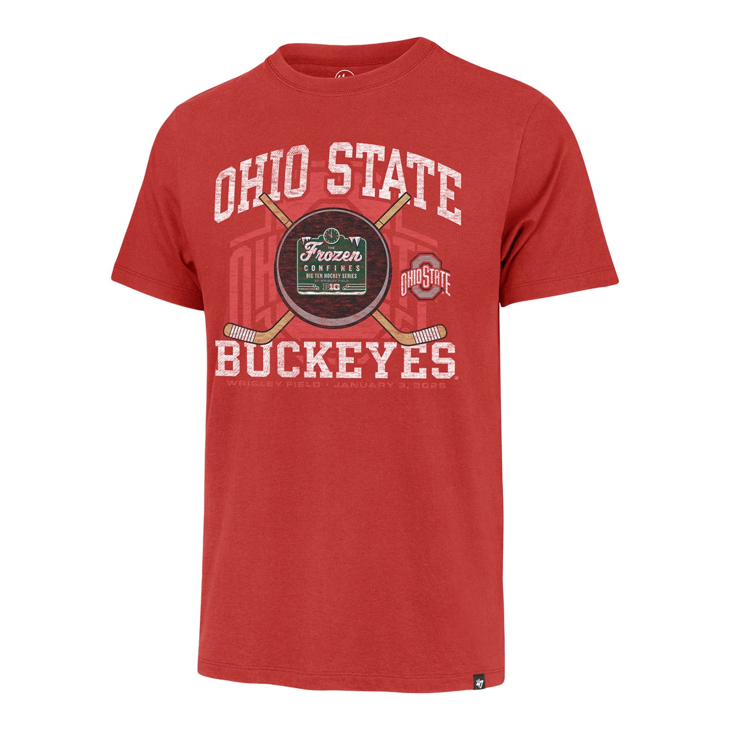 Ohio State Buckeyes Frozen Confines Hockey T-Shirt - front