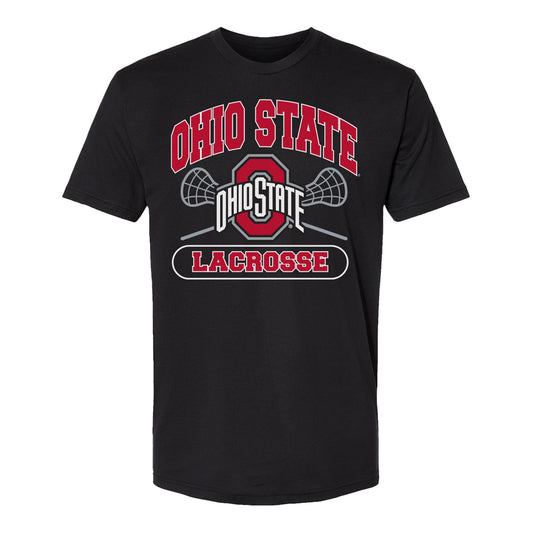 Ohio State Buckeyes Lacrosse Sticks T-Shirt - Front View