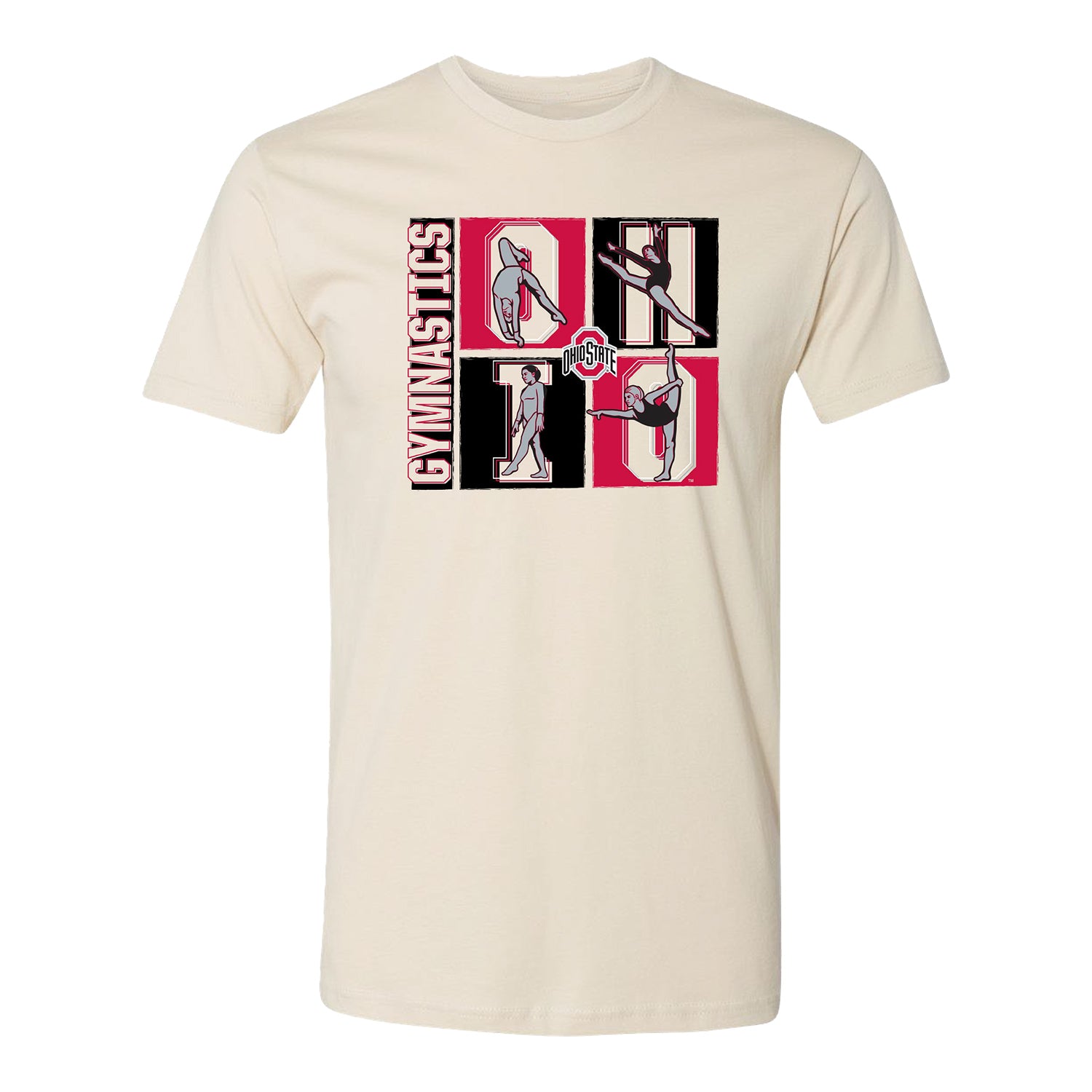 Ohio State Buckeyes OHIO Gymnast T-Shirt In Natural - Front View