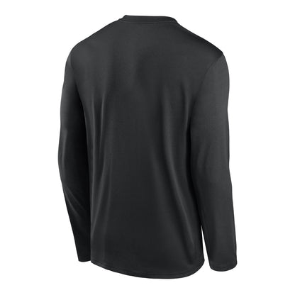 Ohio State Buckeyes Nike Legends Long Sleeve Shooting Shirt In Black - Back View