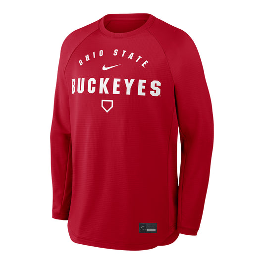 Ohio State Buckeyes Nike Baseball Pullover - Front