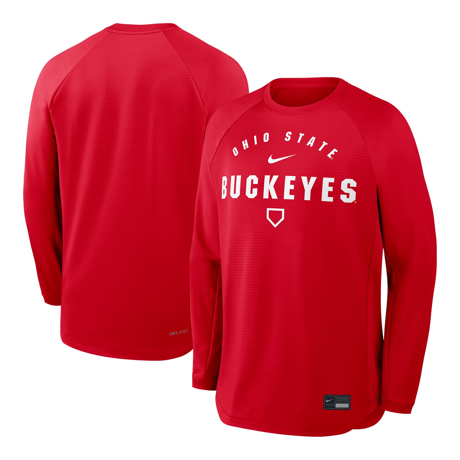 Ohio State Buckeyes Nike Baseball Pullover - Front and Back