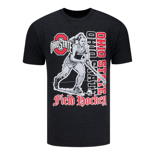 Ohio State Buckeyes Where I'm From Field Hockey Player T-Shirt - Front View