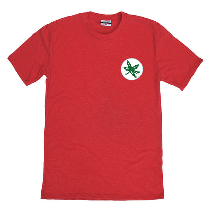 Ohio State Buckeyes Where I'm From Buckeyes Football Retro T-Shirt In Scarlet - Front View