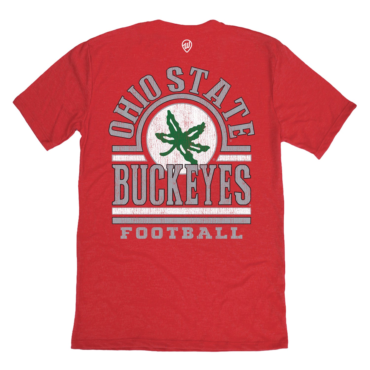 Ohio State Buckeyes Where I'm From Buckeyes Football Retro T-Shirt In Scarlet - Back View