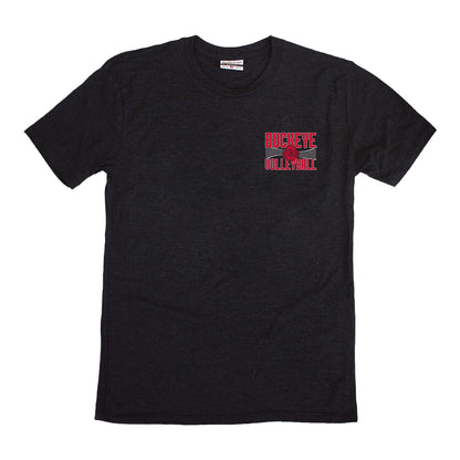 Ohio State Buckeyes Volleyball Spike T-Shirt In Black - Front View