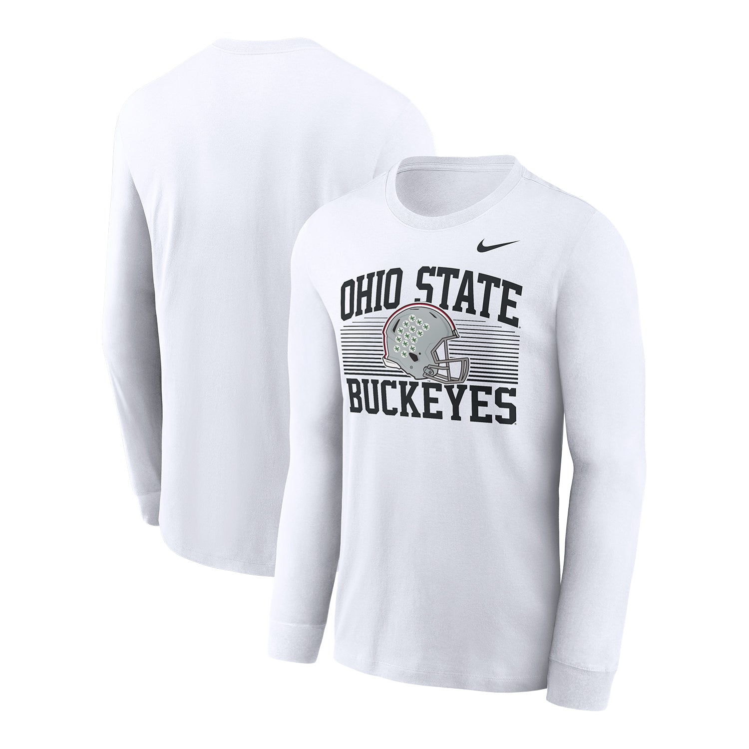 Ohio State Buckeyes Nike Helmet Long Sleeve T-Shirt - Full View
