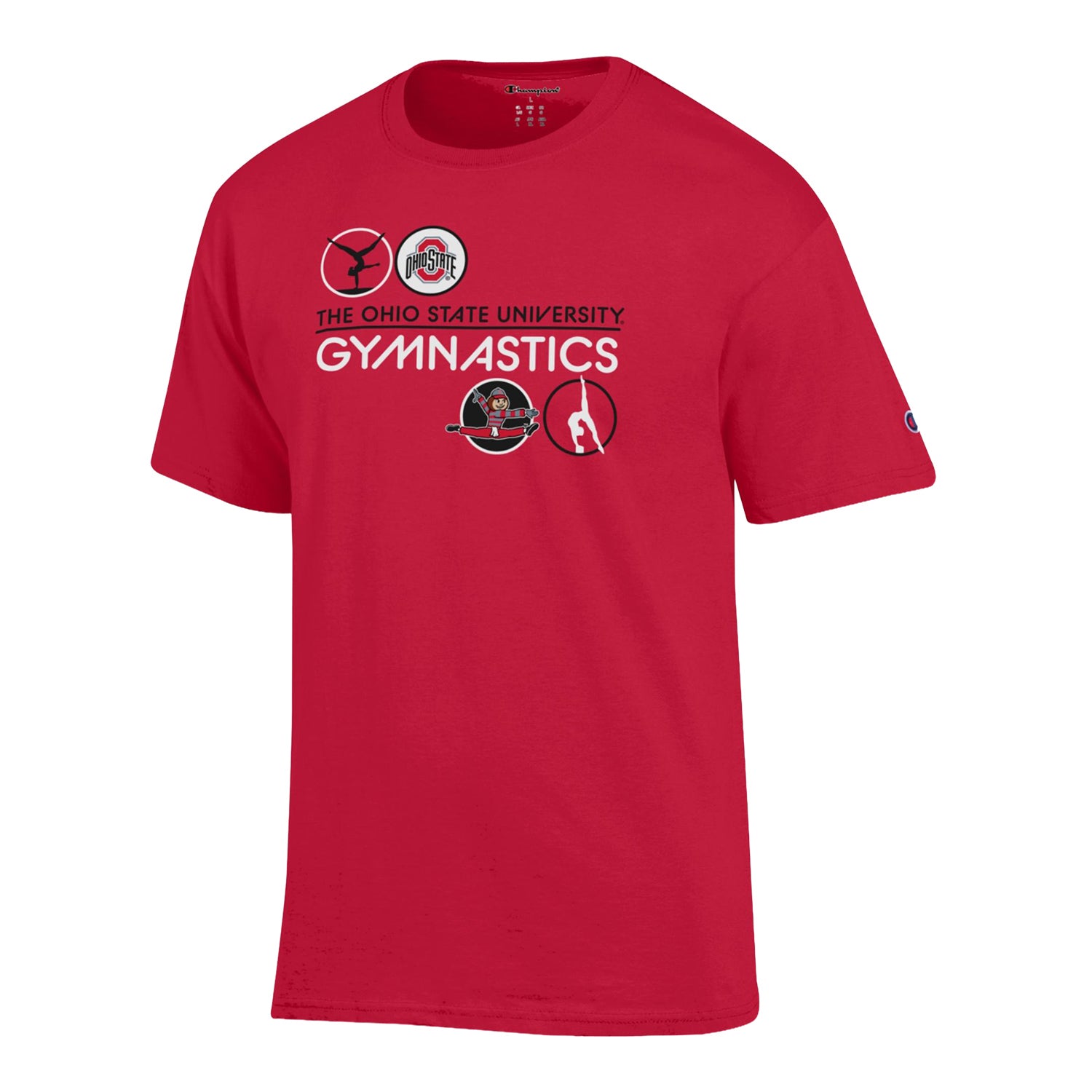 Ohio State Buckeyes Men's & Women's Gymnastics T-Shirt - Front View
