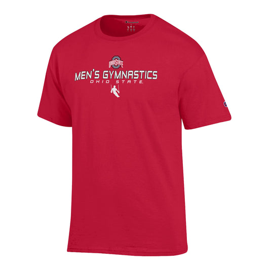 Ohio State Buckeyes Men's Gymnastics Rings T-Shirt - Front View