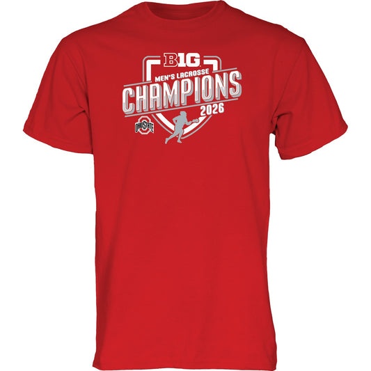 Ohio State Men's Lacrosse Regular Season Big Ten Champions Tee - Front View
