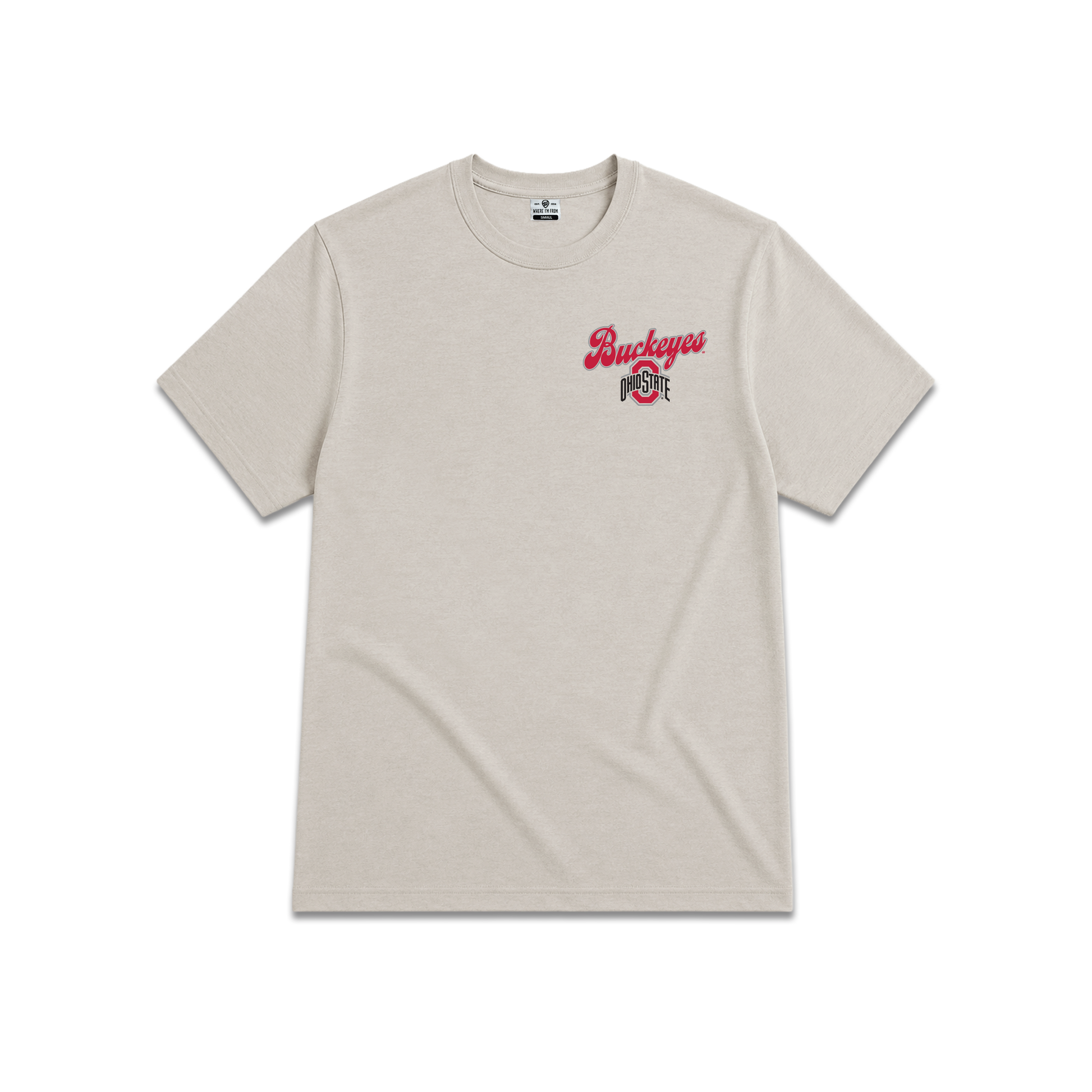 Ohio State Buckeyes Distressed Vintage Football T-Shirt - Front View