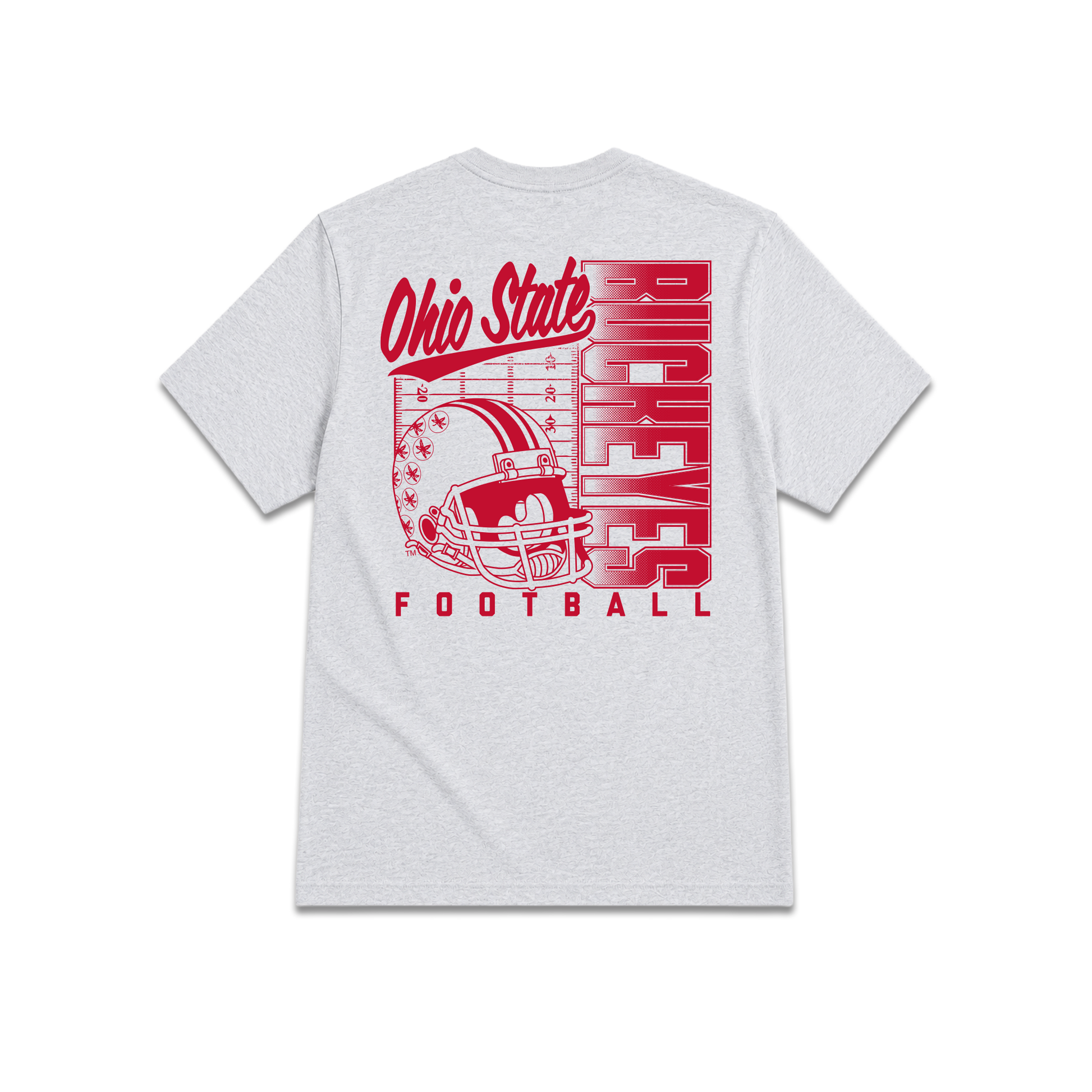 Ohio State Buckeyes Stacked Helmet T-Shirt - Back view