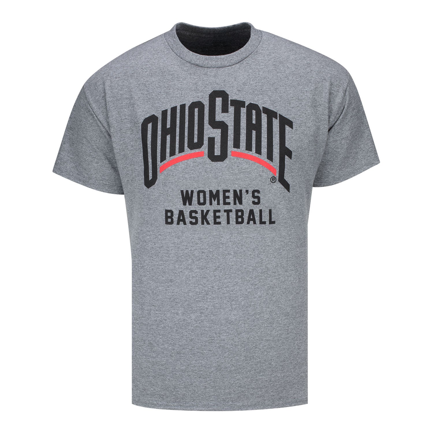 Ohio State Buckeyes Women's Basketball Gray T-Shirt - Front View