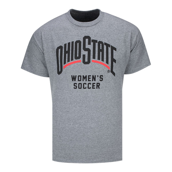 Ohio State Buckeyes Women's Soccer Gray T-Shirt - Front View
