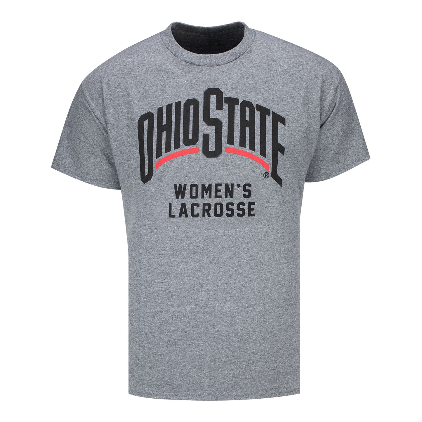 Ohio State Buckeyes Women's Lacrosse Gray T-Shirt - Front View