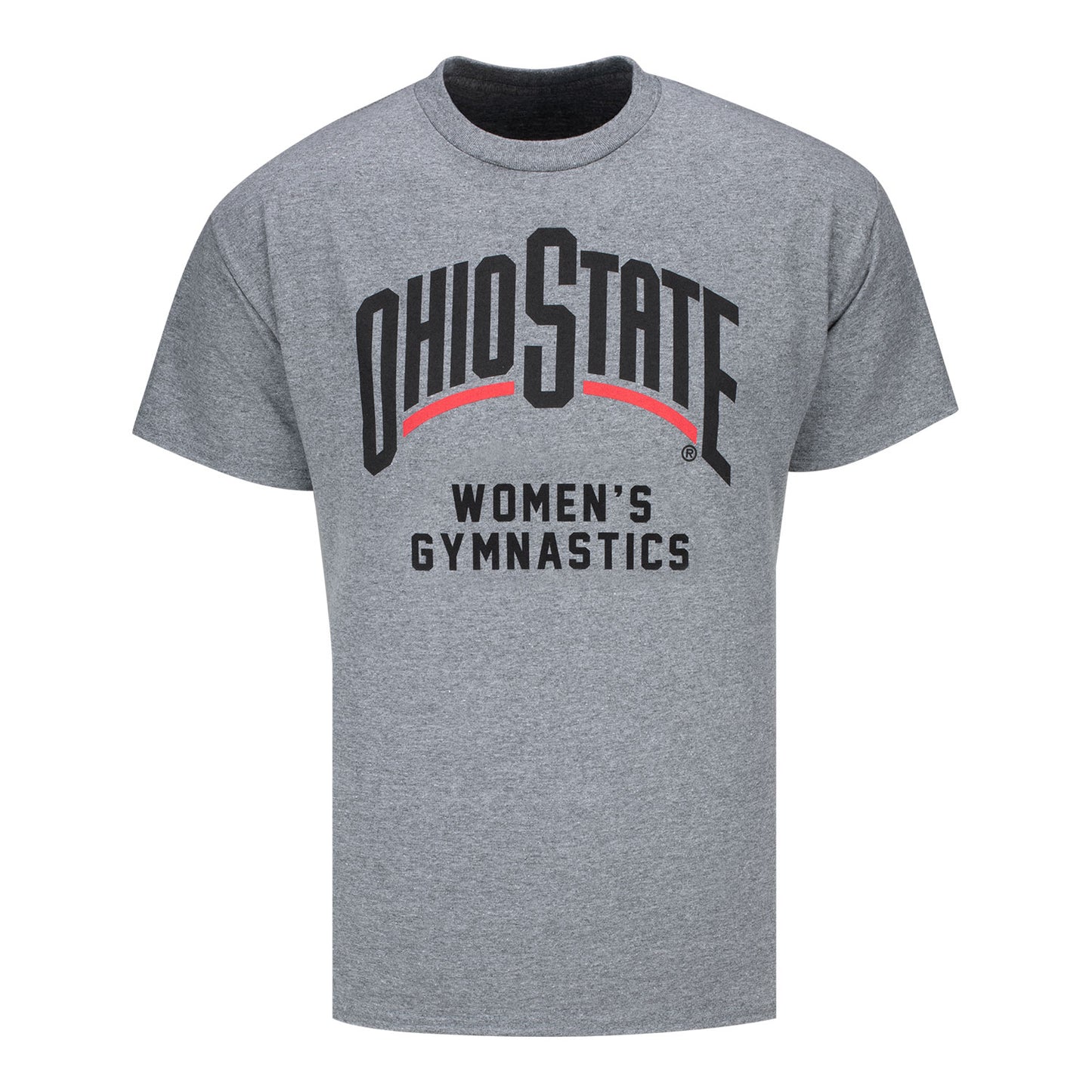 Ohio State Buckeyes Women's Gymnastics Gray T-Shirt - Front View