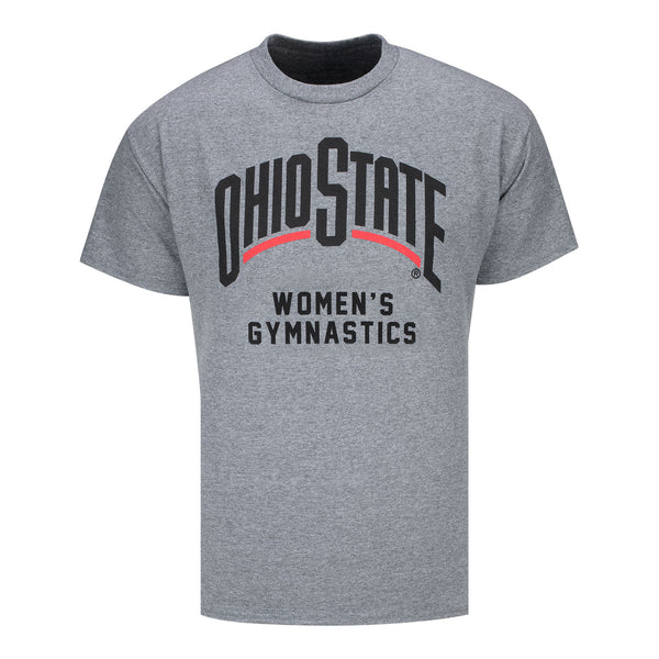 Ohio State Buckeyes Women's Gymnastics Gray T-Shirt - Front View