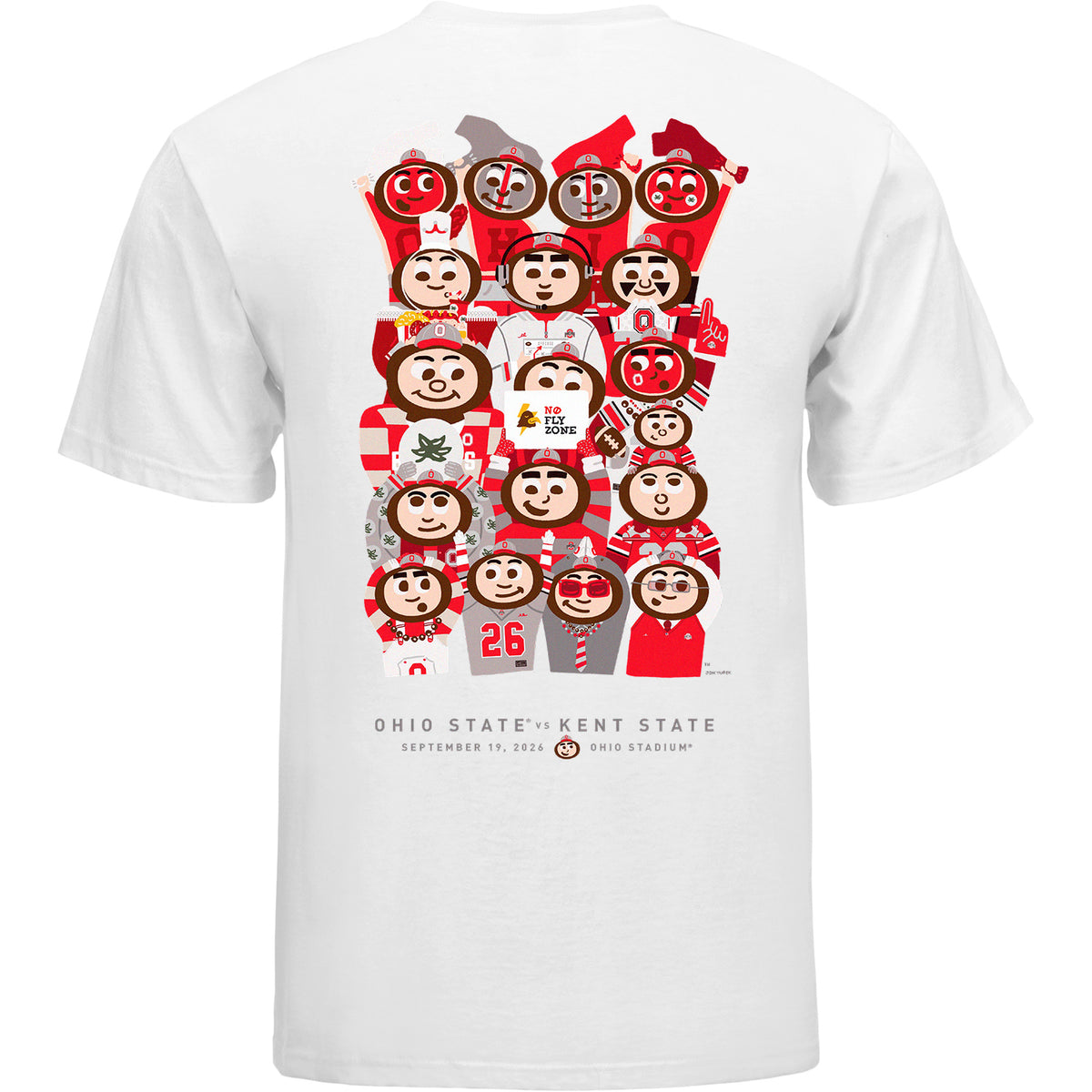Ohio State Buckeyes vs Kent State 2026 Program T-Shirt - Back View 