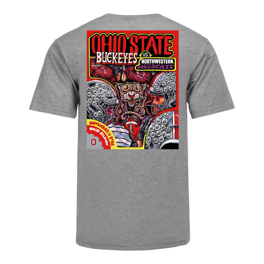 Ohio State Buckeyes vs Northwestern 2026 Program T-Shirt - Back View