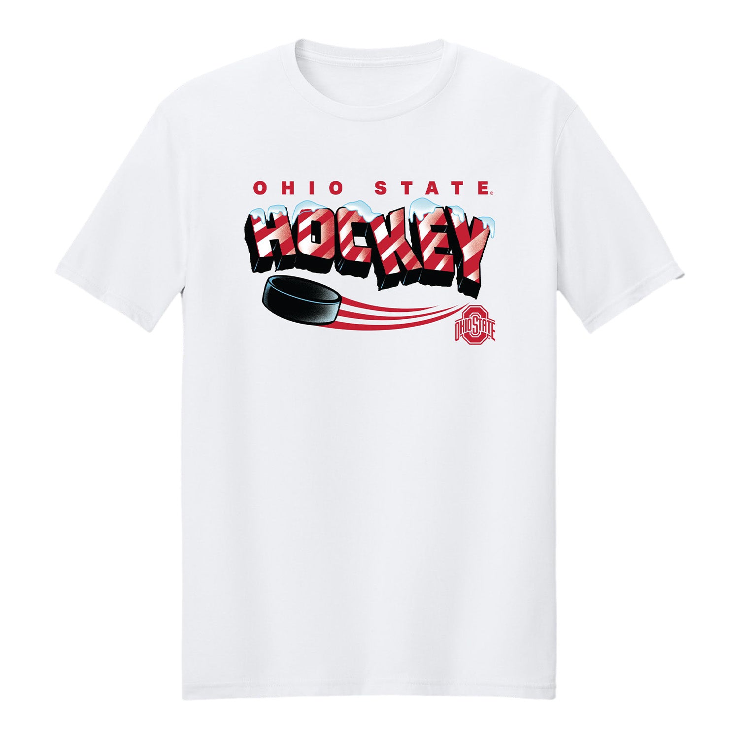 Ohio State Buckeyes Hockey Holiday T-Shirt - Front View