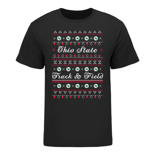 Ohio State Buckeyes Ugly Track & Field Sweater T-Shirt - Front View