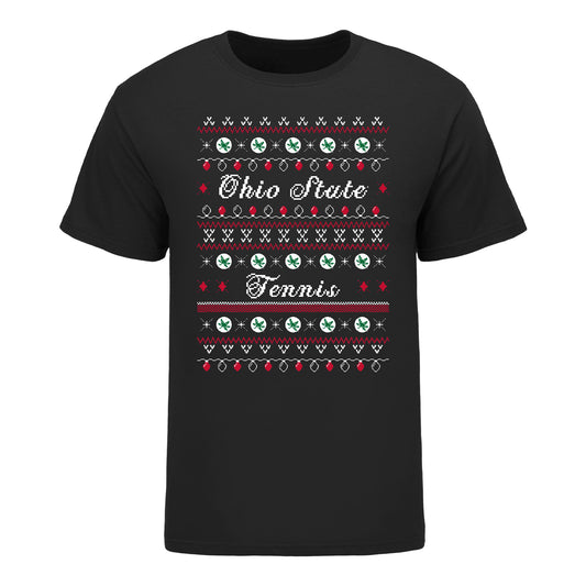 Ohio State Buckeyes Ugly Tennis Sweater T-Shirt - Front View