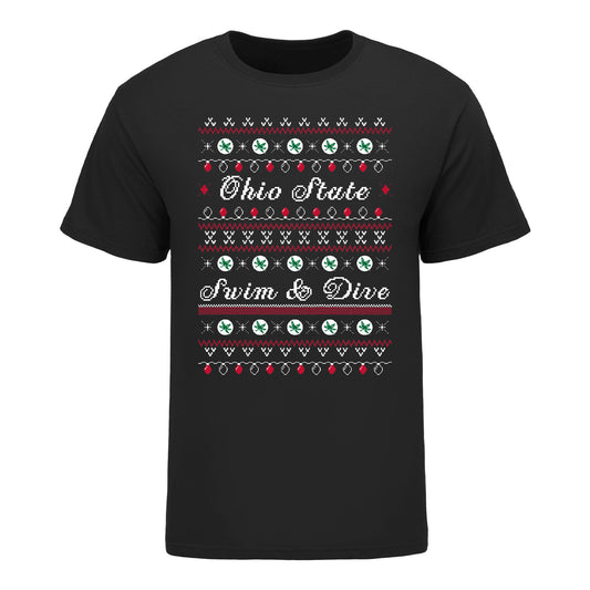 Ohio State Buckeyes Ugly Swim & Dive  Sweater T-Shirt - Front View