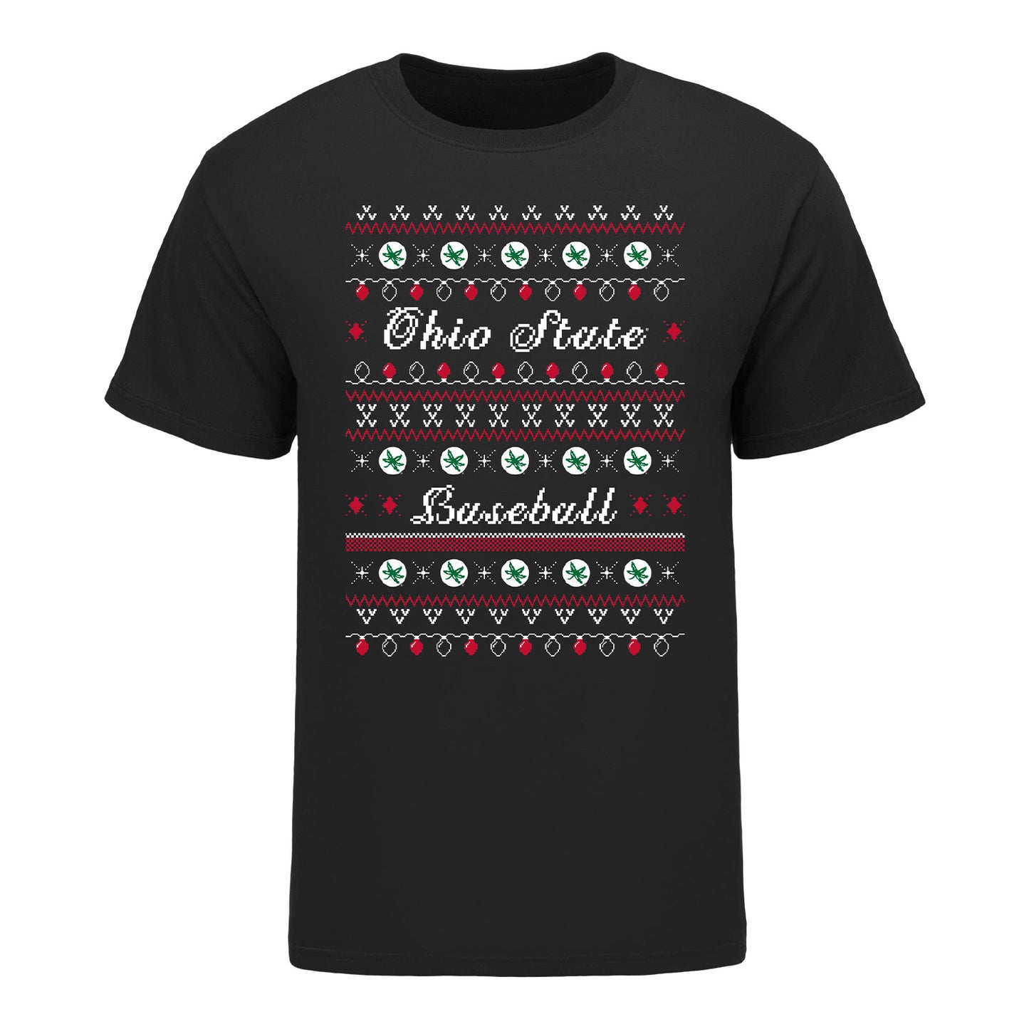 Ohio State Buckeyes Ugly Baseball Sweater T-Shirt - Front View