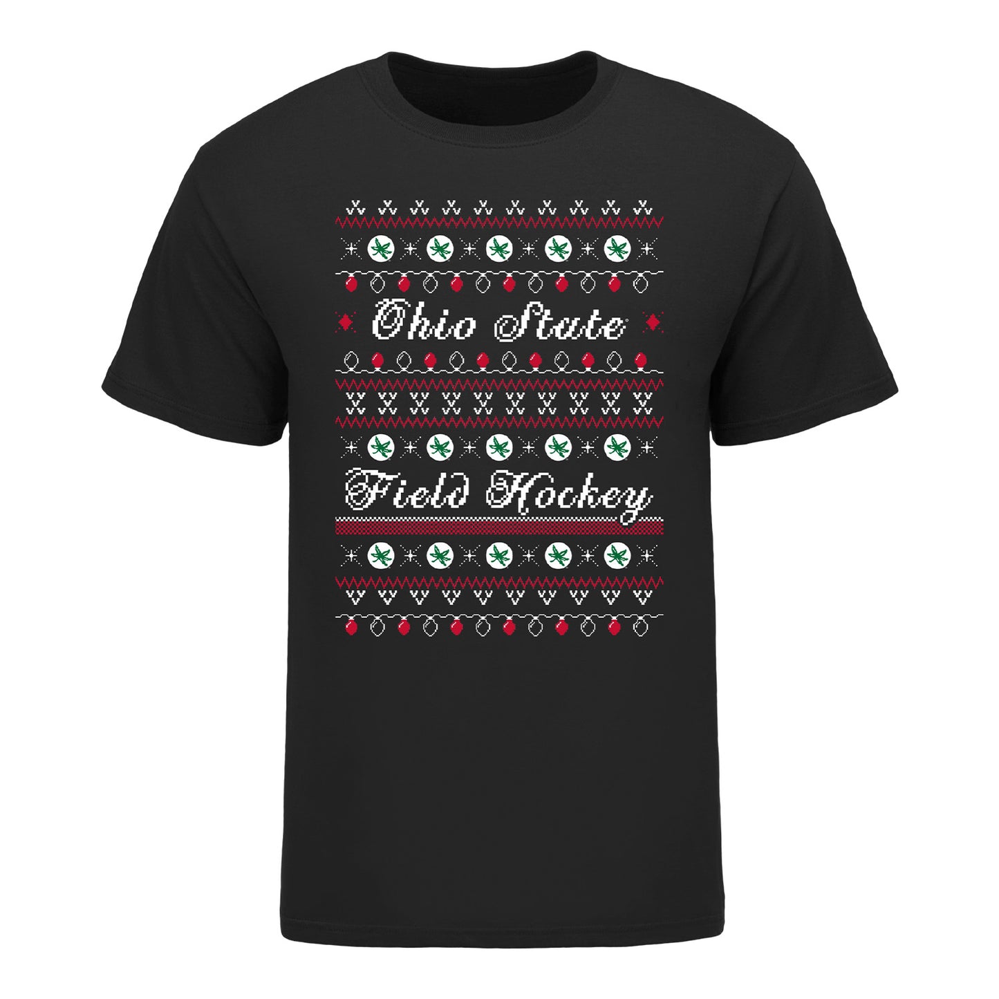 Ohio State Buckeyes Ugly Field Hockey Sweater T-Shirt - Front View