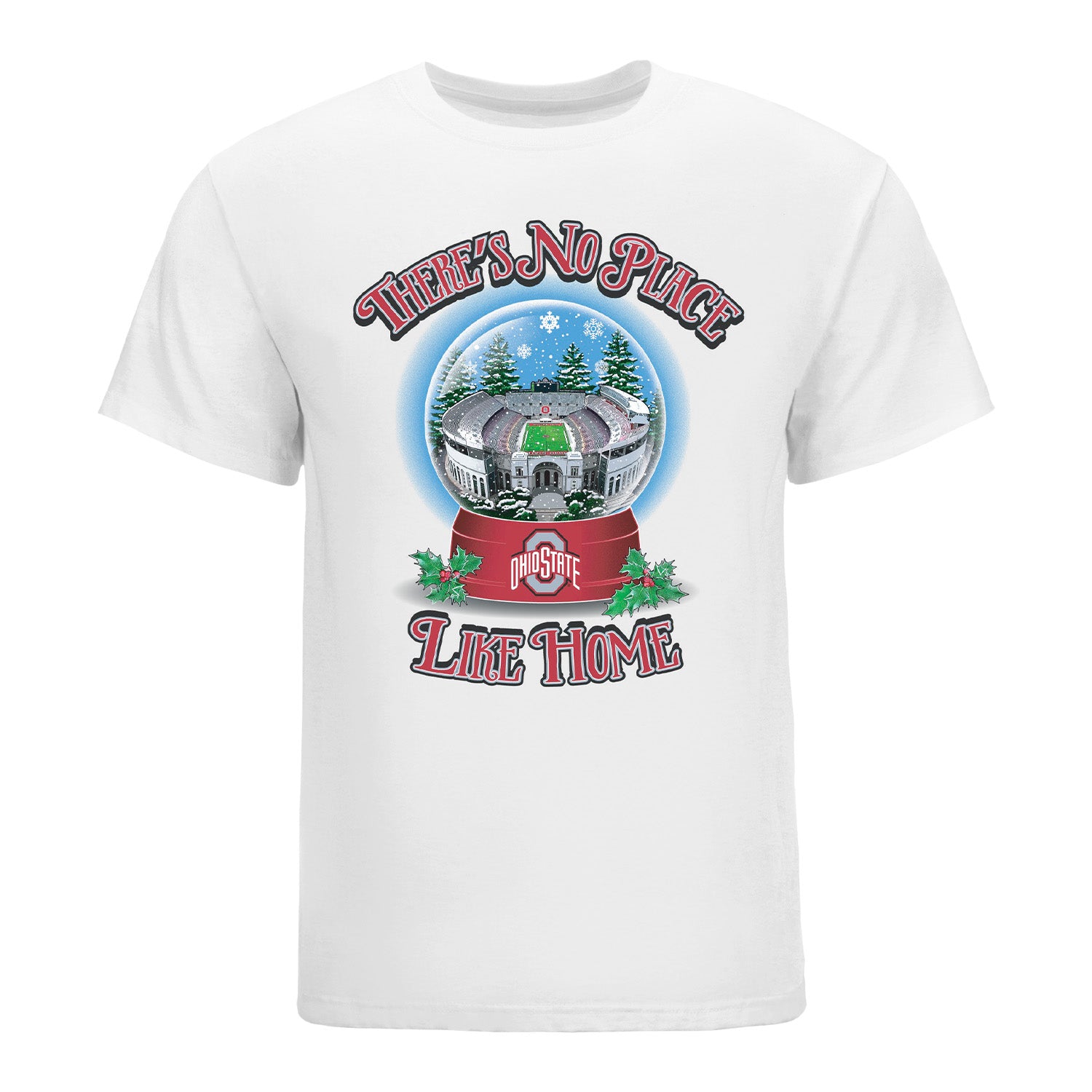 Ohio State Buckeyes There's No Place Like Home Holiday T-Shirt - Front View