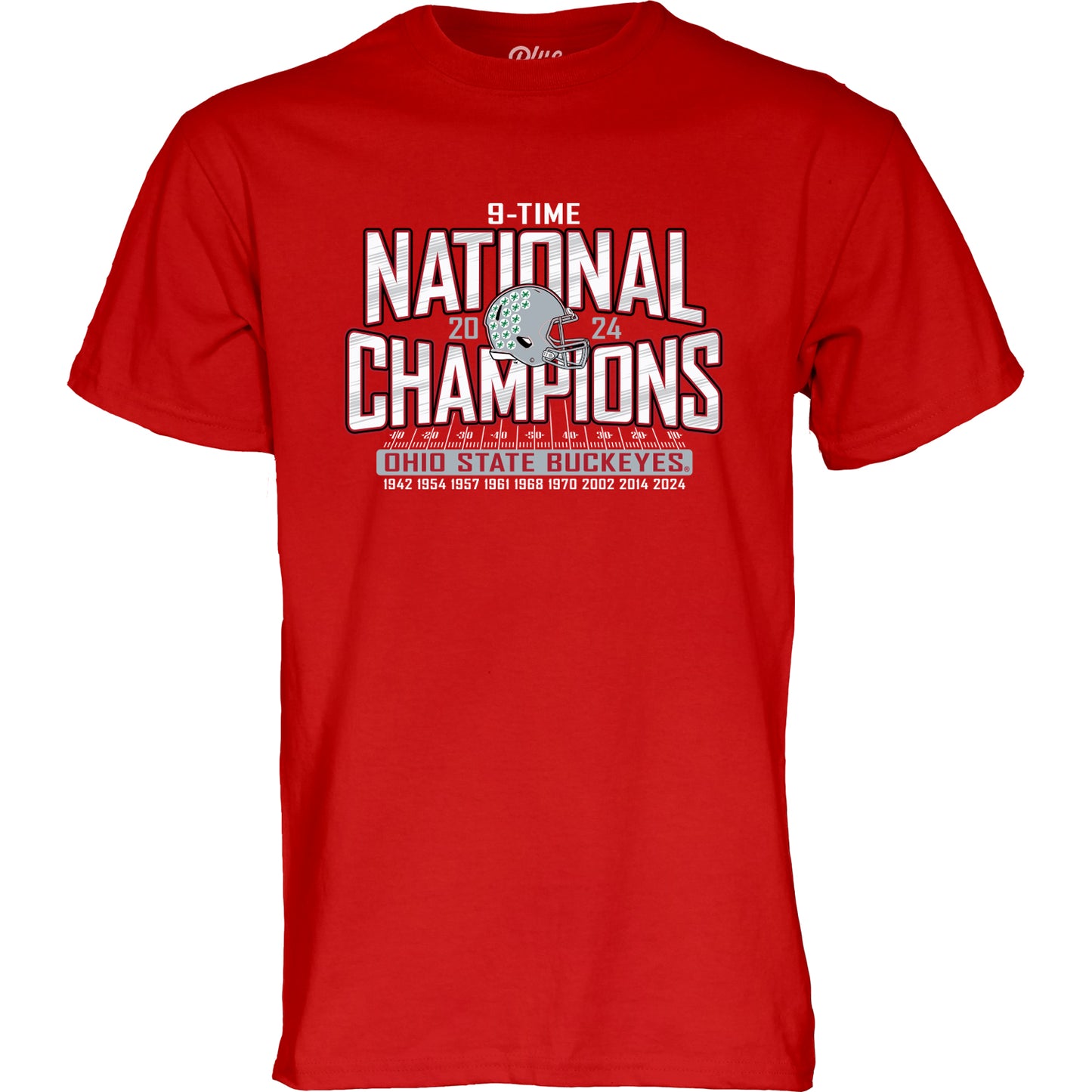 Ohio State Buckeyes 9x National Champions Yardline T-Shirt