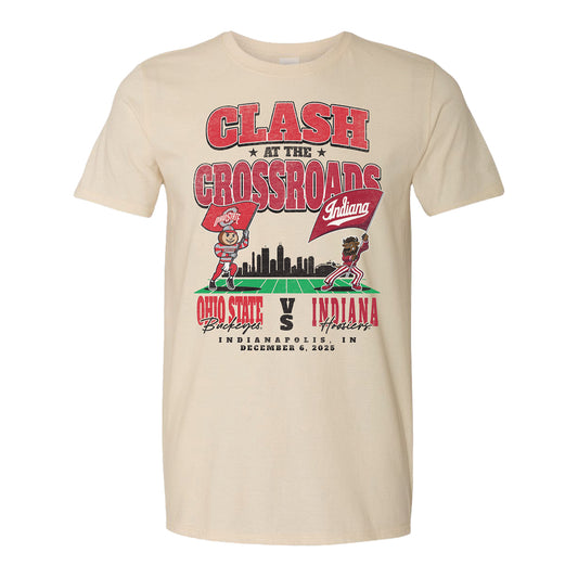 Ohio State Buckeyes vs Indiana Hoosiers 2025 Mascot Matchup T-Shirt - Front View