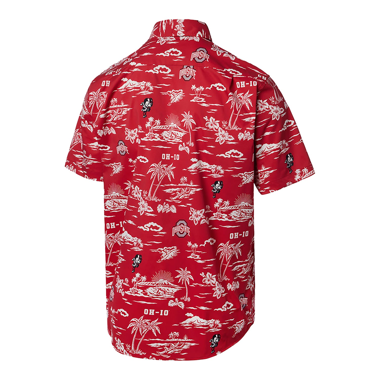 Ohio State Buckeyes Performance Tropical Scarlet Woven - In Scarlet - Back View