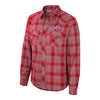 Ohio State Buckeyes Plaid Snap Long Sleeve Scarlet Woven - In Scarlet - Front View