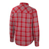 Ohio State Buckeyes Plaid Snap Long Sleeve Scarlet Woven - In Scarlet - Back View